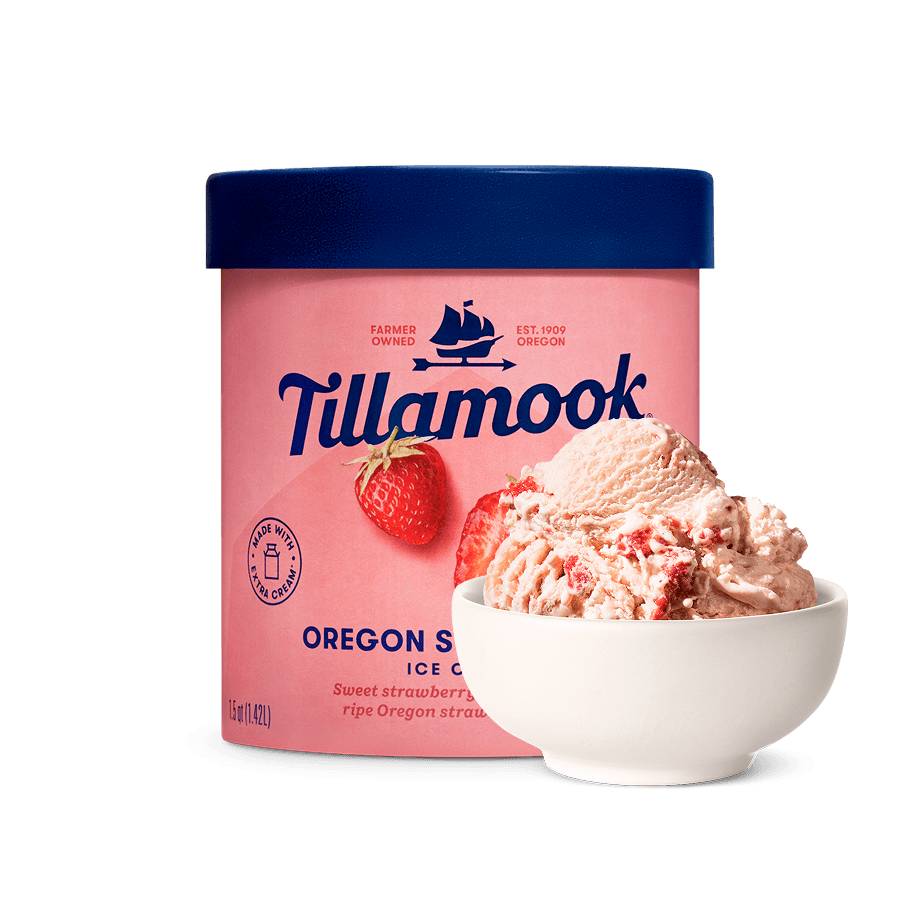 Tillamook Oregon Strawberry Ice Cream