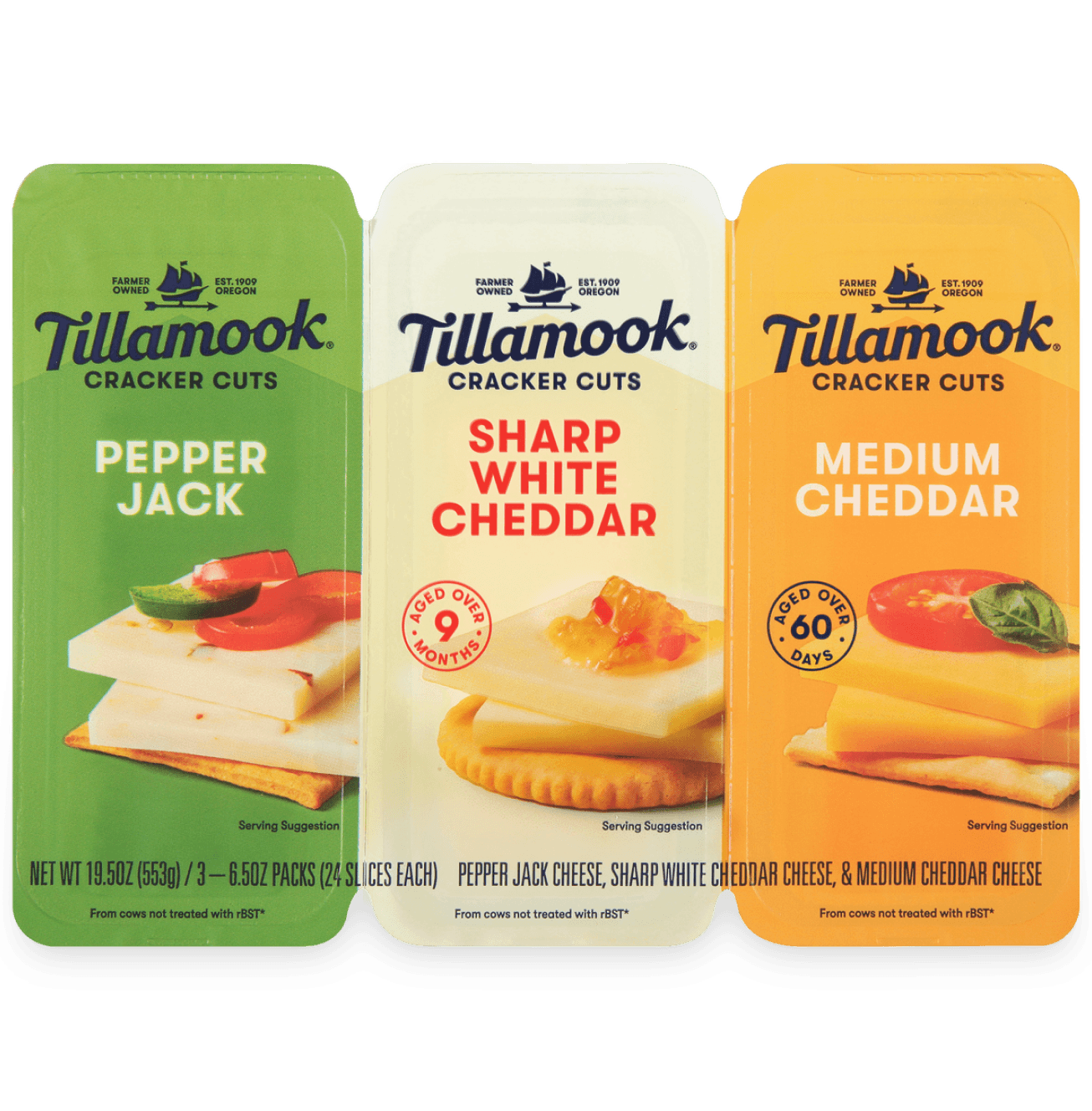Tillamook Cracker cuts variety pack