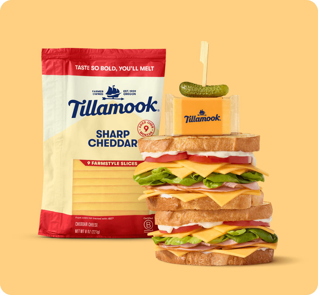 Tillamook Sharp cheddar slices sandwich image