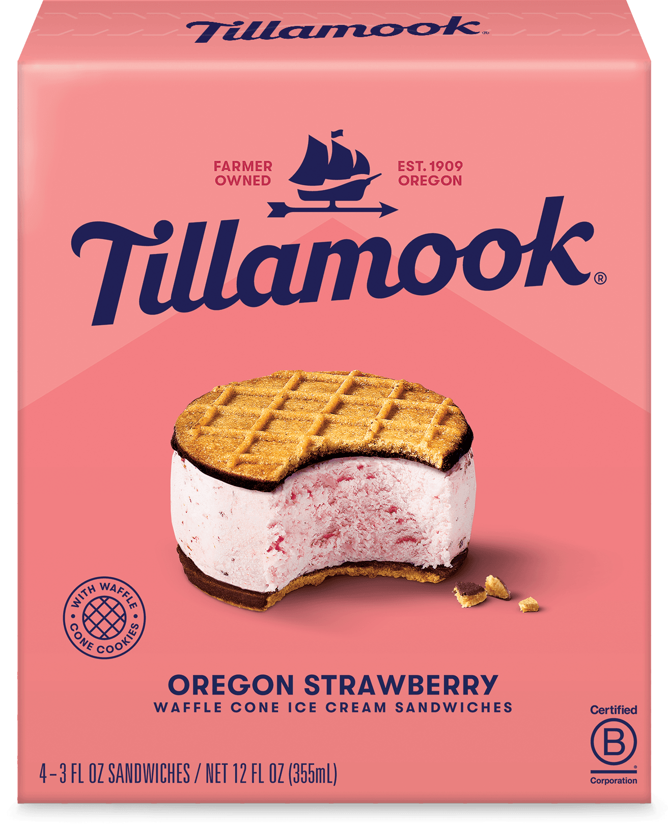 Oregon Strawberry Ice Cream Sandwich
