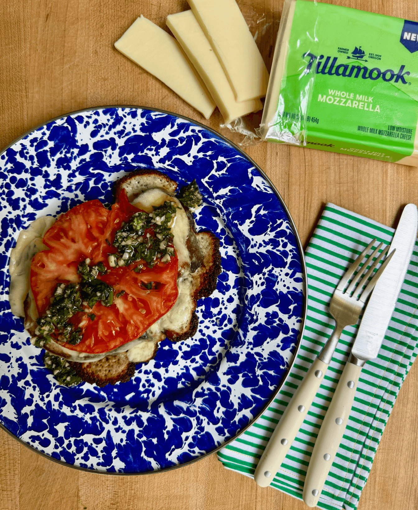 Mozzarella Tomato Toast With Tillamook Cheese